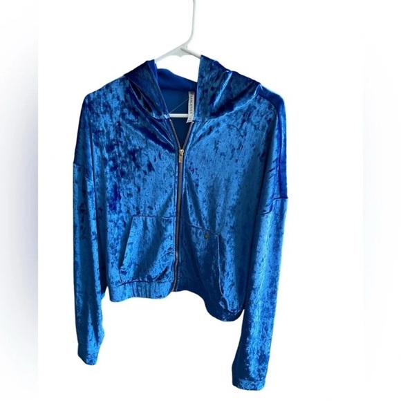 FABLETICS Crushed Velour Zip Up Hoodie Size M - Picture 6 of 13